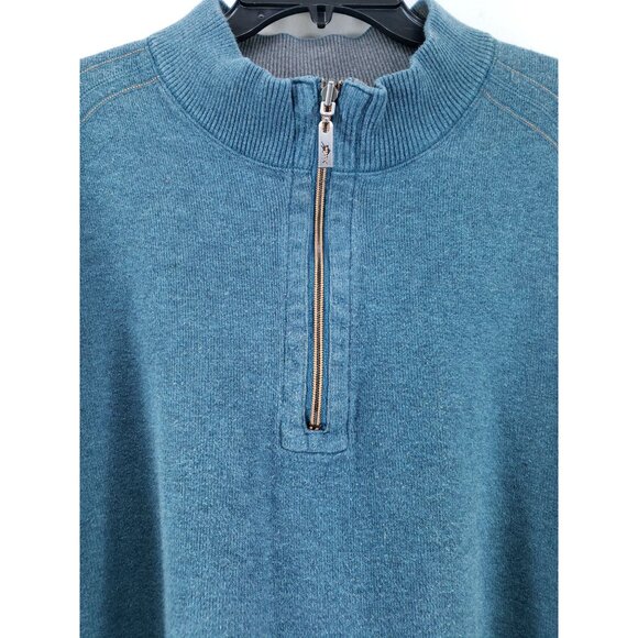 Tommy Bahama Reversible Half Zip Pullover Men's Size XXL Blue - Picture 4 of 8